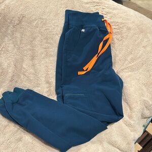FIGS High Waisted Zamora Jogger scrub pants DEEP REEF